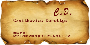 Czvitkovics Dorottya névjegykártya